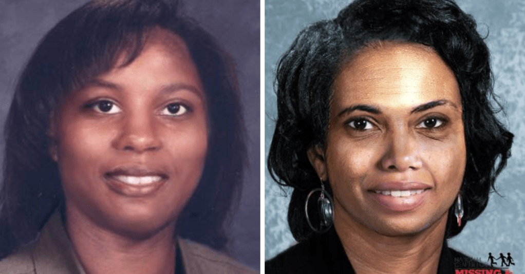 Two age-progression images of what Tonetta Carlisle may have looked like at different stages of adulthood