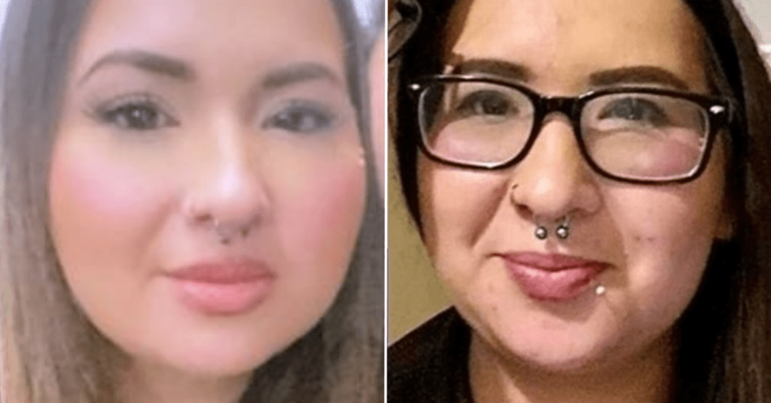 Two photos of Autumn Shaganash, with one of her without glasses and the other of her wearing dark-rimmed glasses