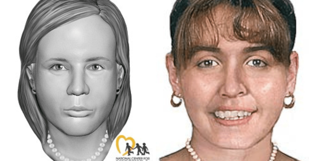 Two artists' renderings of what the Gloucester County Jane Doe (1990) may have looked like when alive