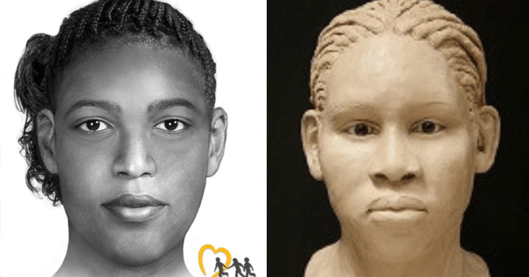 Two artists' renderings of what the Blount County Jane Doe (2003) may have looked like when alive